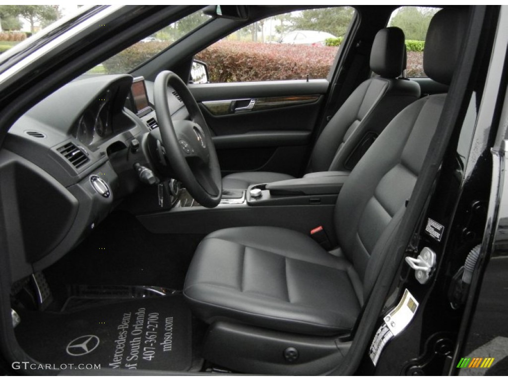 Black Interior 2010 Mercedes-Benz C 350 Sport Photo #73735245