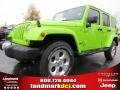 Gecko Green Pearl 2013 Jeep Wrangler Unlimited Sahara 4x4
