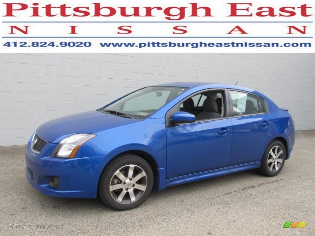 2012 Sentra 2.0 SR - Metallic Blue / Charcoal photo #1