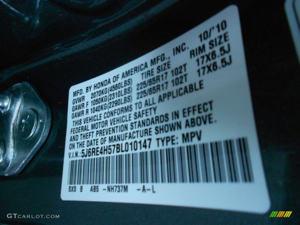 2011 CR-V EX 4WD - Polished Metal Metallic / Gray photo #18
