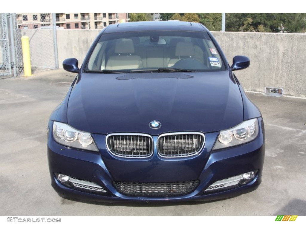 2011 3 Series 335d Sedan - Deep Sea Blue Metallic / Beige photo #2