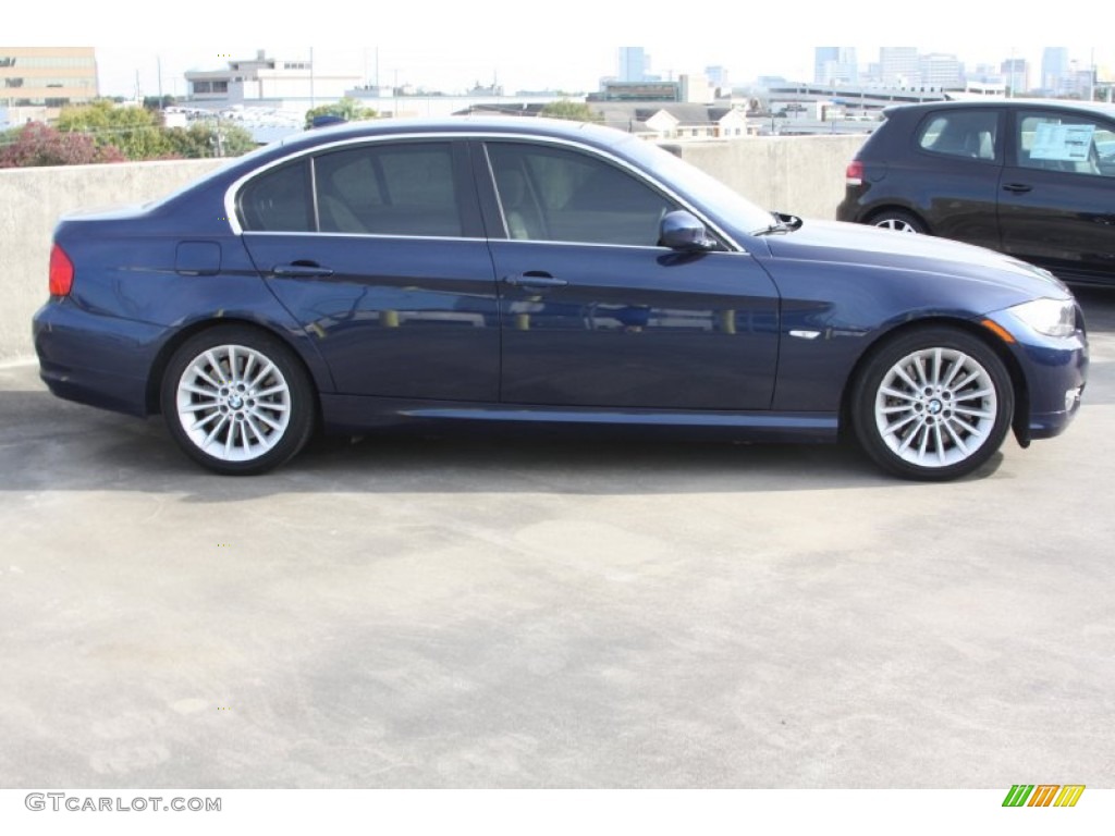 2011 3 Series 335d Sedan - Deep Sea Blue Metallic / Beige photo #6