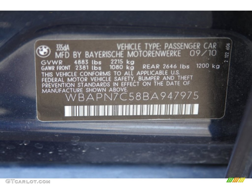 2011 3 Series 335d Sedan - Deep Sea Blue Metallic / Beige photo #8