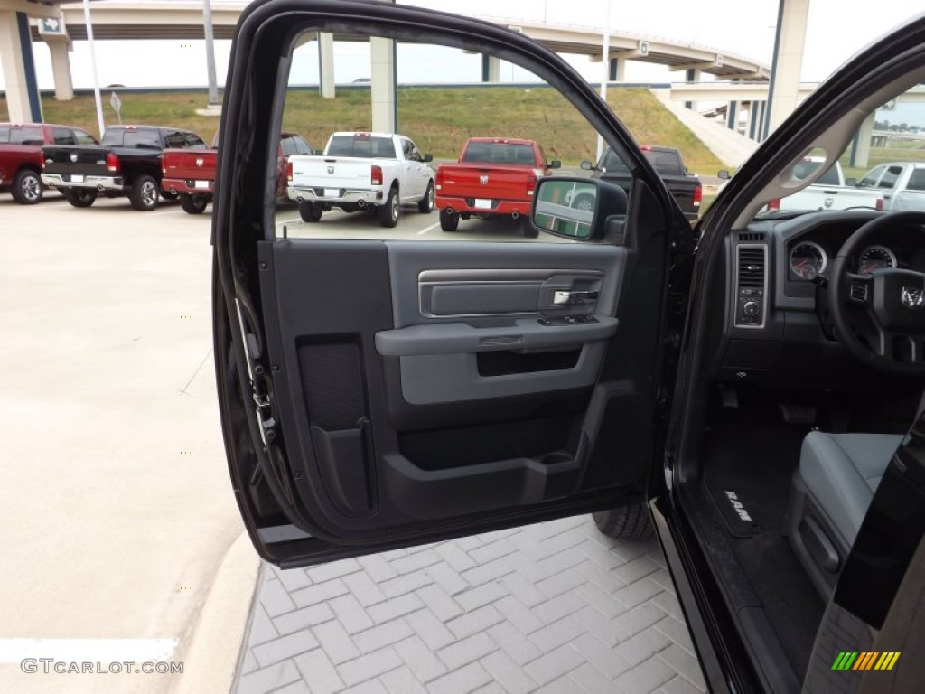 2013 Ram 1500 Express Regular Cab Black/Diesel Gray Door Panel Photo #73741556