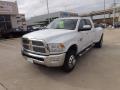 Bright White 2012 Dodge Ram 3500 HD Laramie Longhorn Mega Cab 4x4 Dually