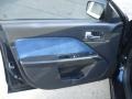 Alcantara Blue Suede/Charcoal Black Leather 2009 Ford Fusion SE Blue Suede Door Panel