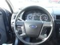 2009 Ford Fusion Alcantara Blue Suede/Charcoal Black Leather Interior Steering Wheel Photo