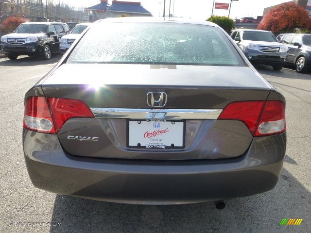 2010 Civic EX Sedan - Urban Titanium Metallic / Beige photo #4