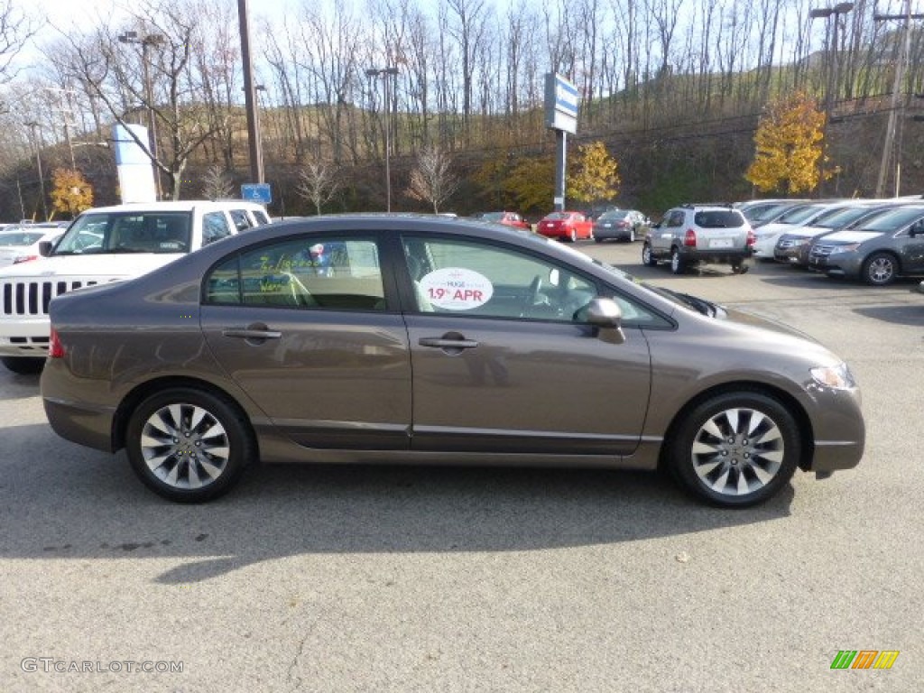 2010 Civic EX Sedan - Urban Titanium Metallic / Beige photo #6