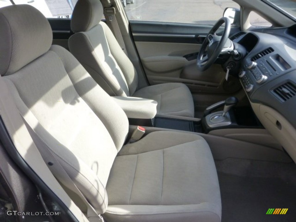 2010 Civic EX Sedan - Urban Titanium Metallic / Beige photo #10