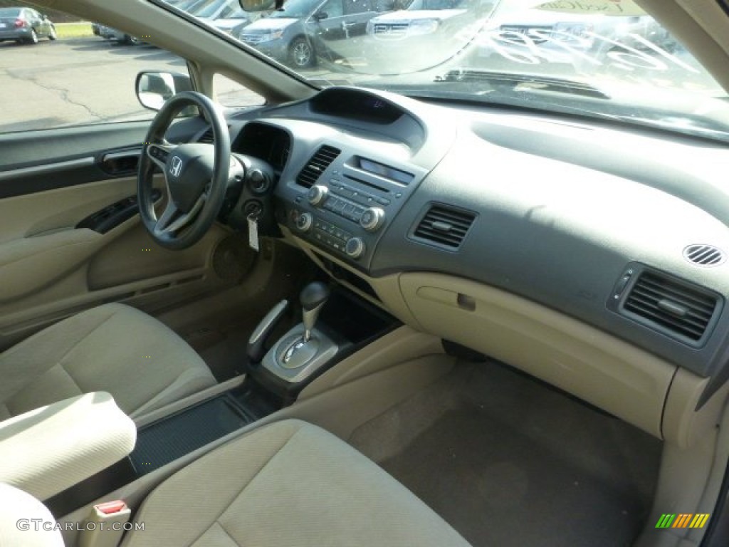 2010 Civic EX Sedan - Urban Titanium Metallic / Beige photo #11