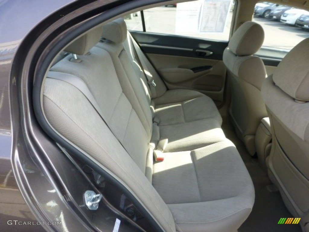 2010 Civic EX Sedan - Urban Titanium Metallic / Beige photo #13