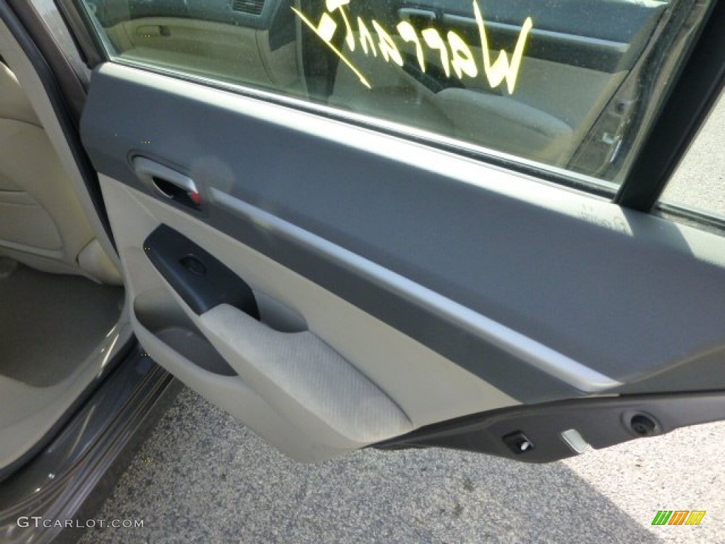 2010 Civic EX Sedan - Urban Titanium Metallic / Beige photo #14