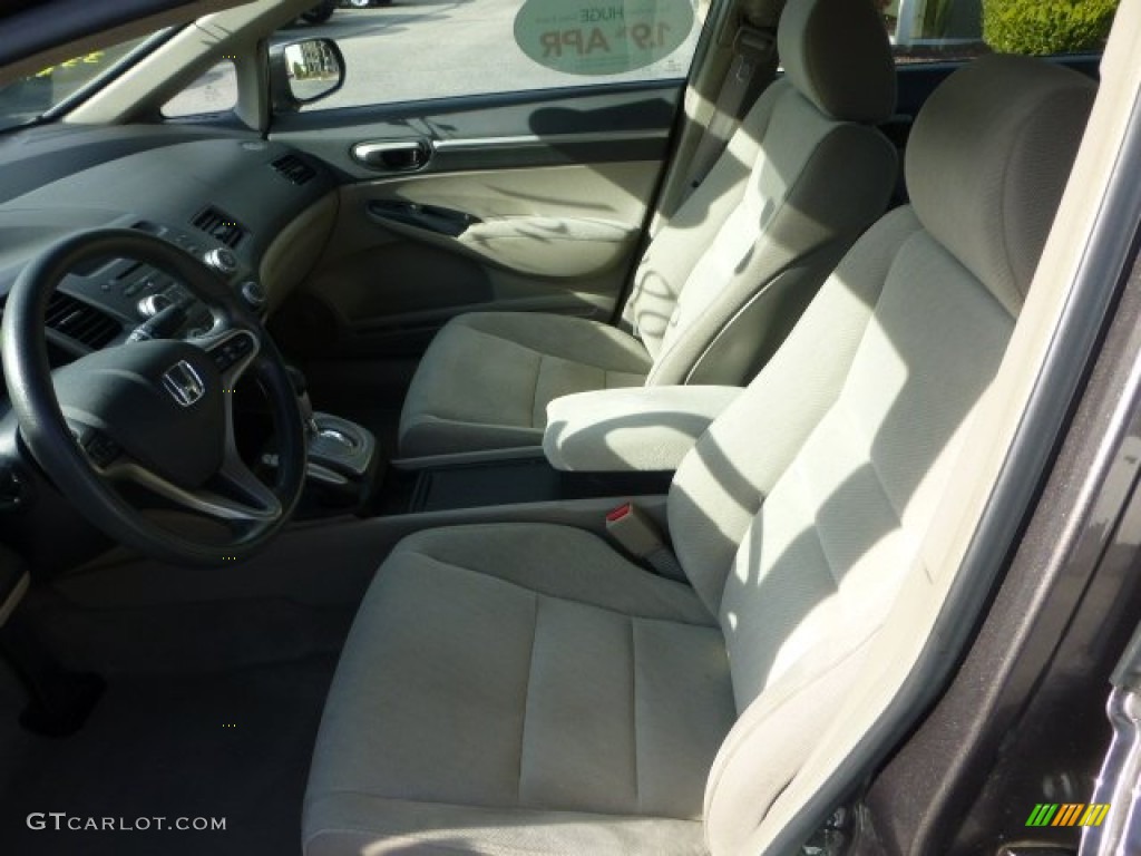 2010 Civic EX Sedan - Urban Titanium Metallic / Beige photo #15