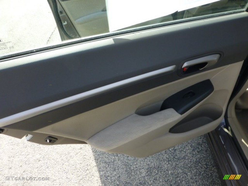 2010 Civic EX Sedan - Urban Titanium Metallic / Beige photo #18