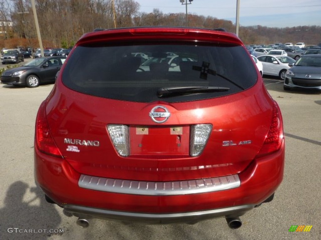 2007 Murano SL AWD - Sunset Red Pearl Metallic / Charcoal photo #4