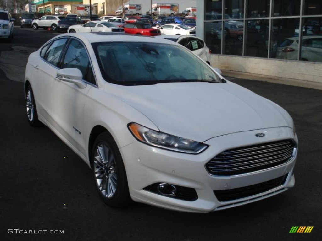 2013 Fusion Hybrid SE - White Platinum Metallic Tri-coat / Charcoal Black photo #2