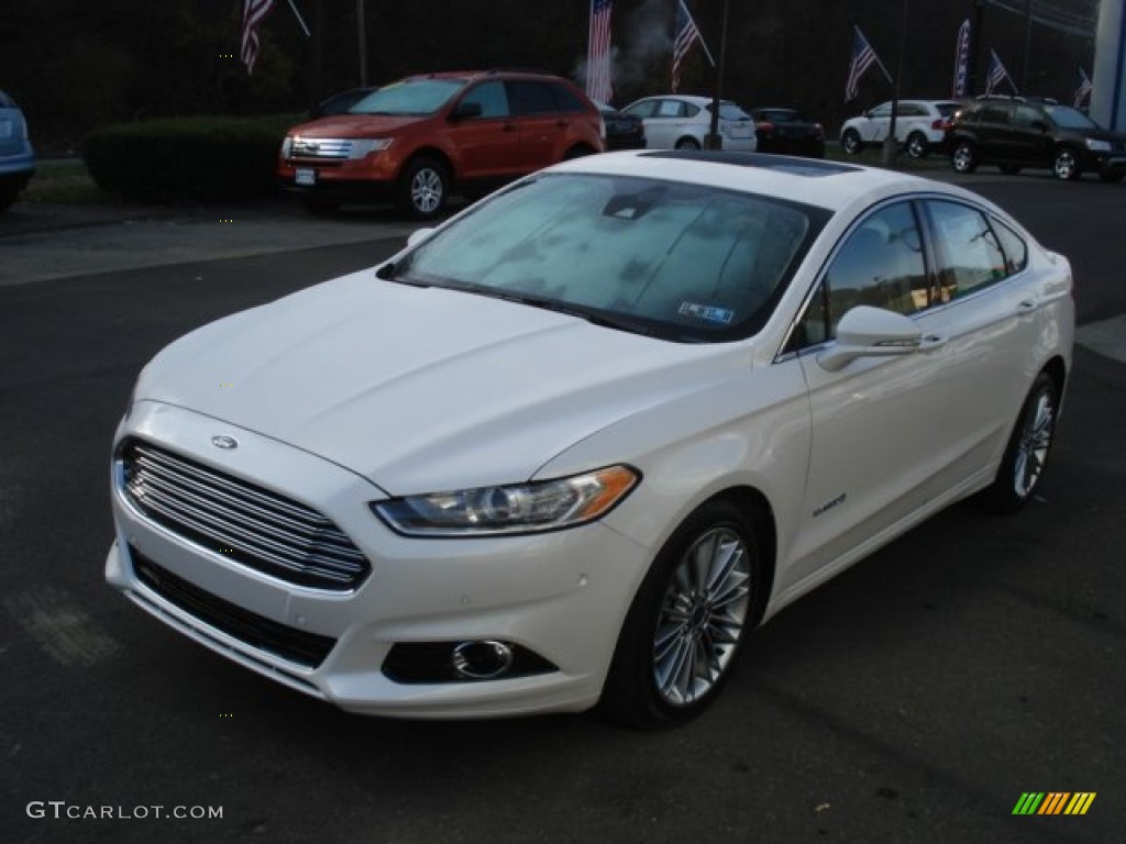 2013 Fusion Hybrid SE - White Platinum Metallic Tri-coat / Charcoal Black photo #4