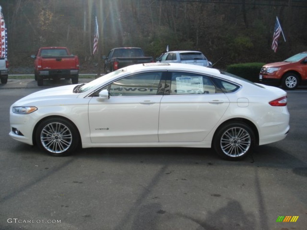 2013 Fusion Hybrid SE - White Platinum Metallic Tri-coat / Charcoal Black photo #5