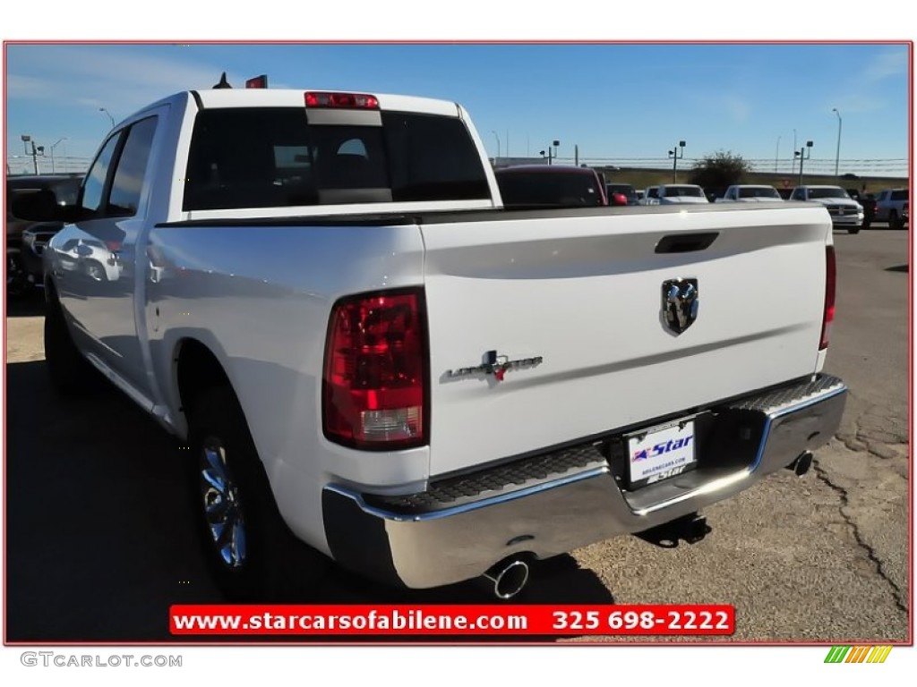 2013 1500 Lone Star Crew Cab - Bright White / Canyon Brown/Light Frost Beige photo #4