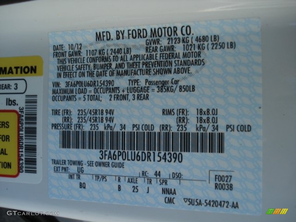 2013 Ford Fusion Hybrid SE Parts Photos
