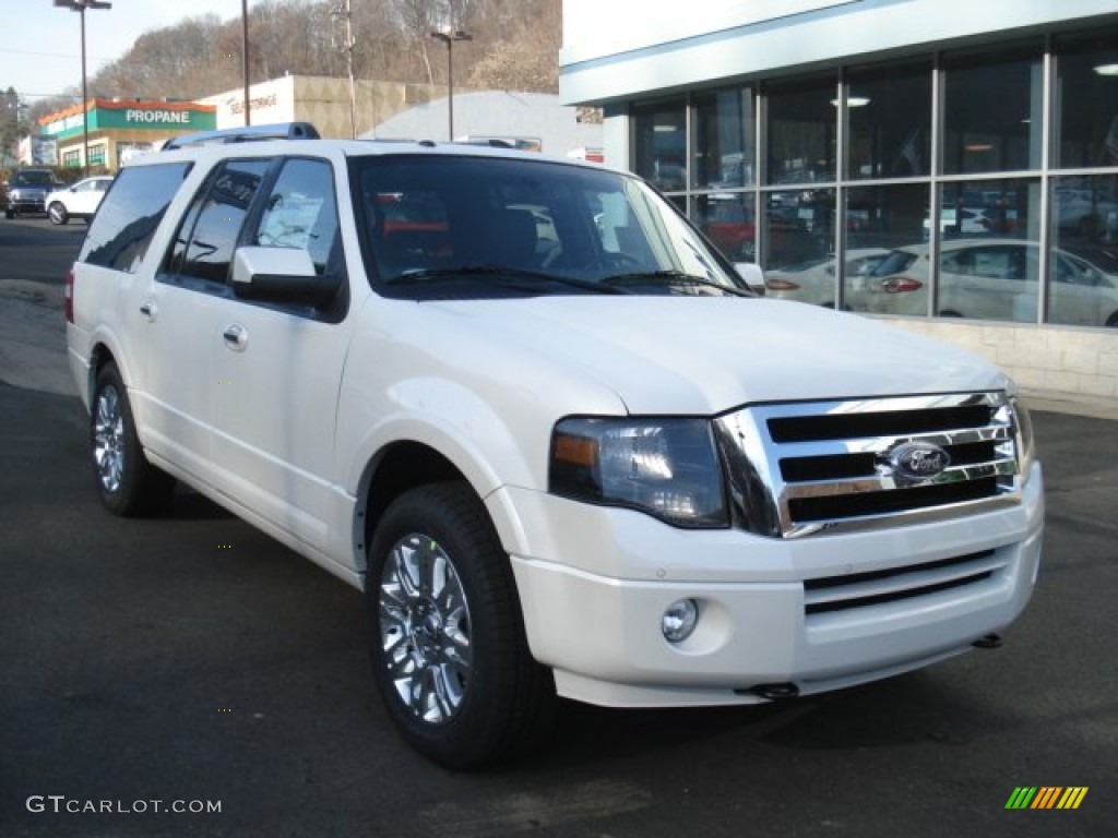 White Platinum Tri-Coat 2013 Ford Expedition EL Limited 4x4 Exterior Photo #73744214