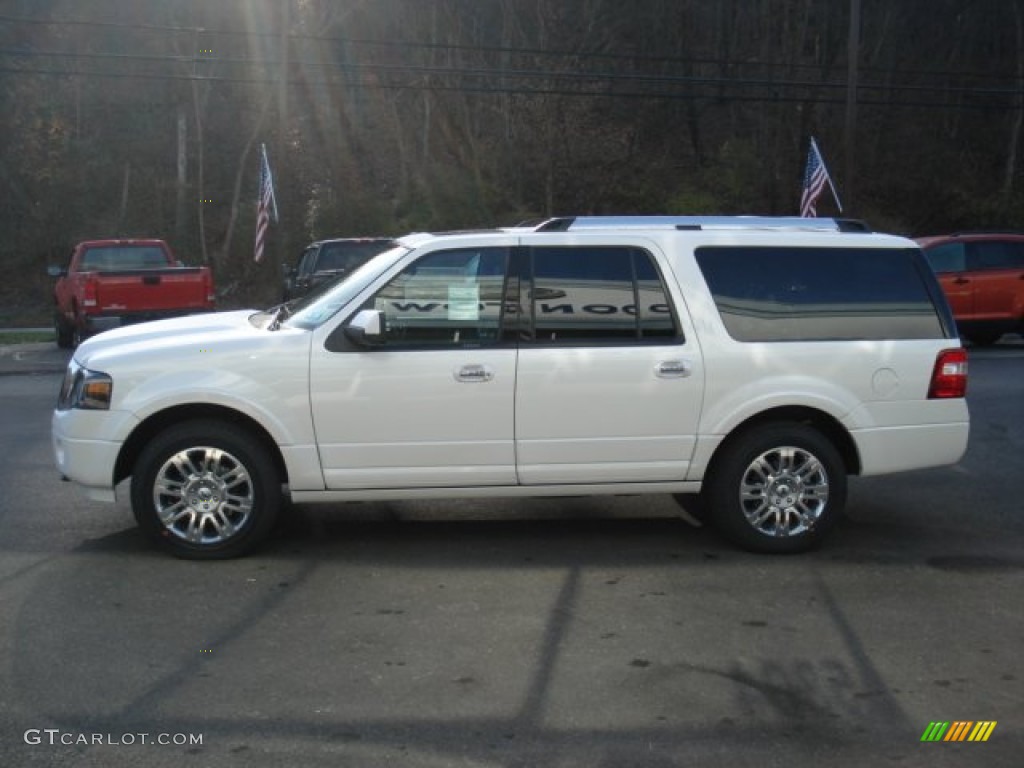 White Platinum Tri-Coat 2013 Ford Expedition EL Limited 4x4 Exterior Photo #73744252