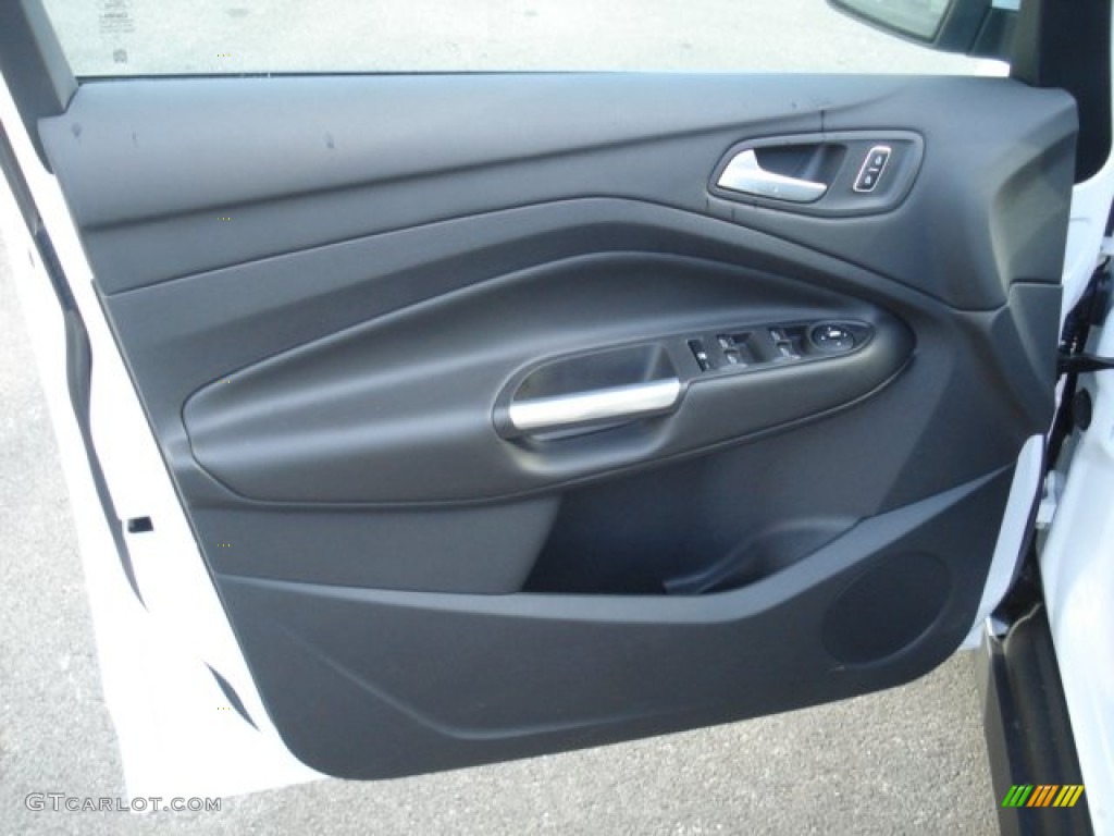 2013 Ford C-Max Hybrid SE Charcoal Black Door Panel Photo #73744595