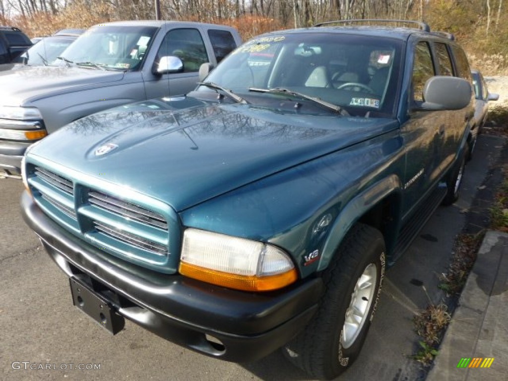 2000 Durango SLT 4x4 - Aquamarine Metallic / Agate Black photo #4