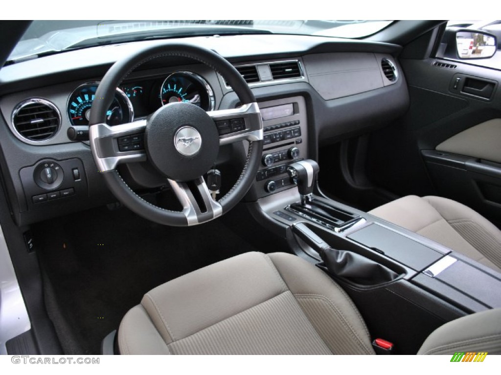 Stone Interior 2012 Ford Mustang V6 Coupe Photo #73745845