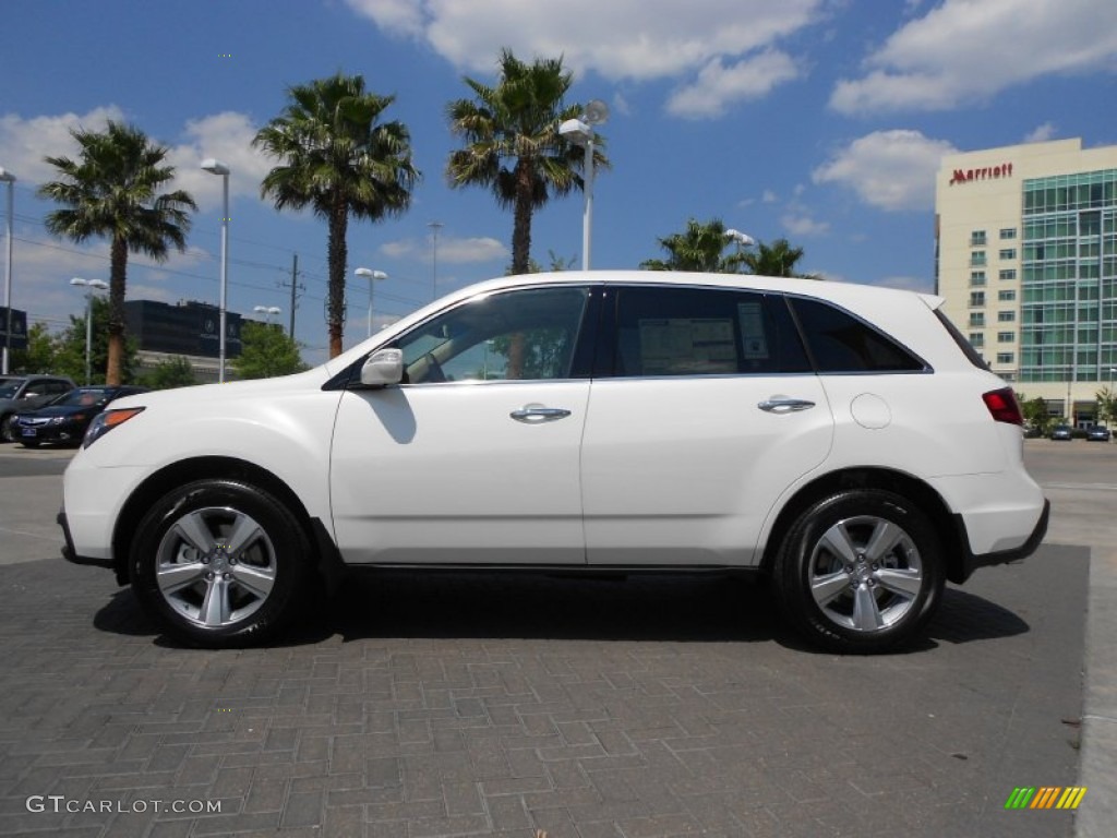 2013 MDX SH-AWD - Aspen White Pearl / Parchment photo #4