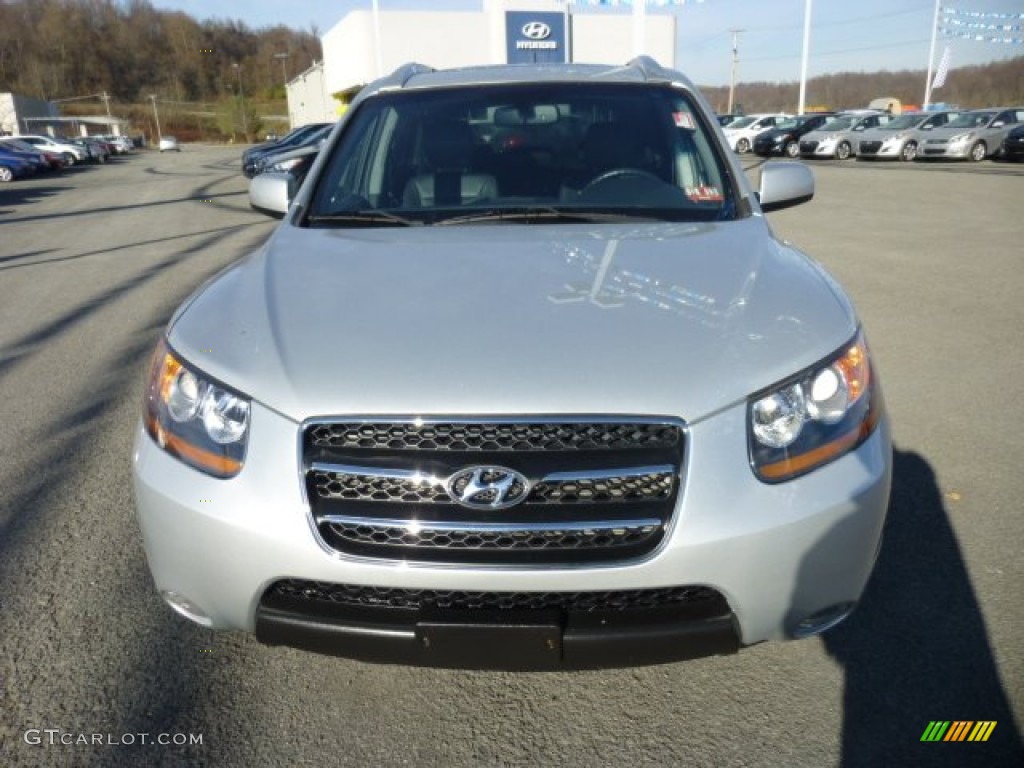 2008 Santa Fe Limited 4WD - Bright Silver / Black photo #2