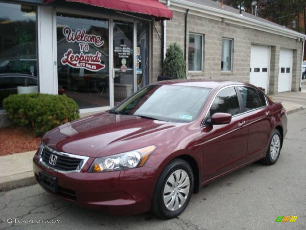 2008 Accord LX Sedan - Basque Red Pearl / Ivory photo #1