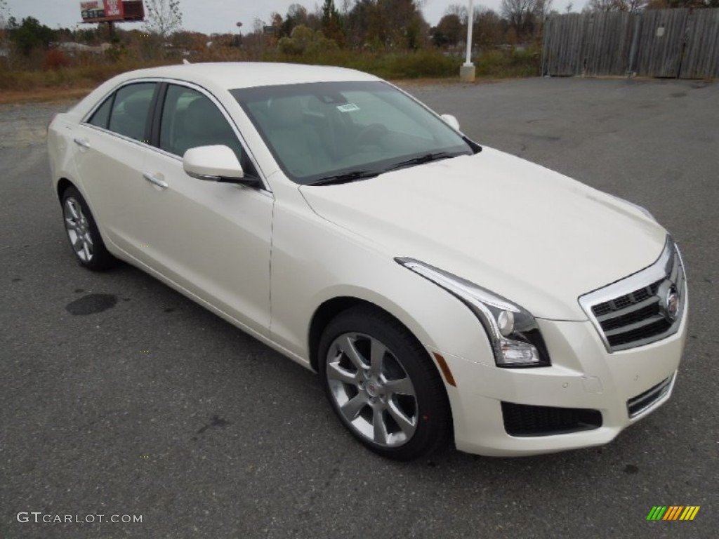 White Diamond Tricoat 2013 Cadillac ATS 2.5L Luxury Exterior Photo #73747322