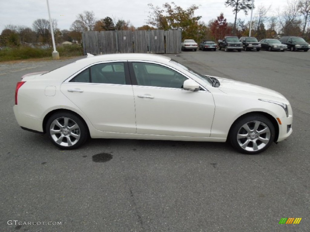 White Diamond Tricoat 2013 Cadillac ATS 2.5L Luxury Exterior Photo #73747331