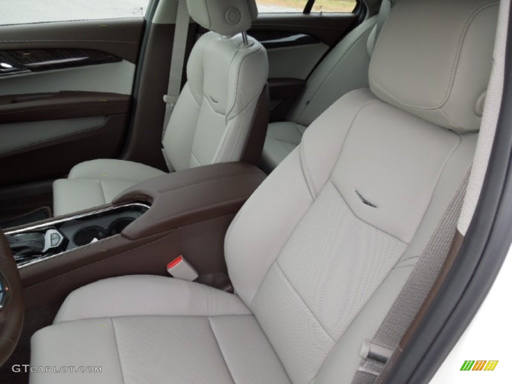 Light Platinum/Brownstone Accents Interior 2013 Cadillac ATS 2.5L Luxury Photo #73747382