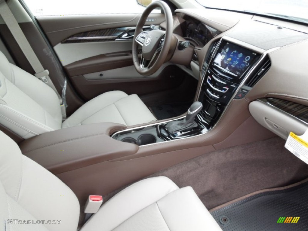 Light Platinum/Brownstone Accents Interior 2013 Cadillac ATS 2.5L Luxury Photo #73747503