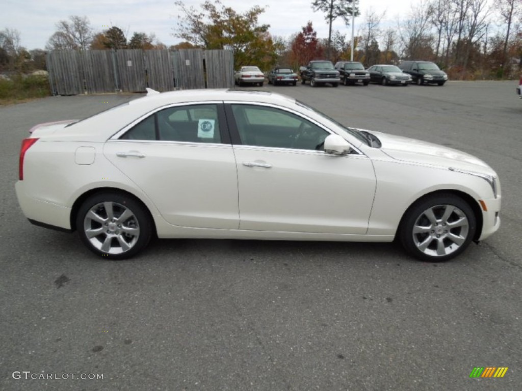 White Diamond Tricoat 2013 Cadillac ATS 2.0L Turbo Luxury Exterior Photo #73748600