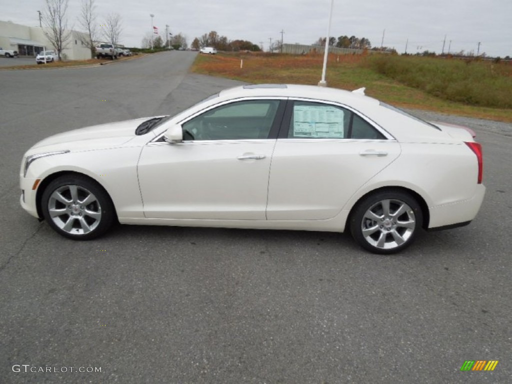 White Diamond Tricoat 2013 Cadillac ATS 2.0L Turbo Luxury Exterior Photo #73748627