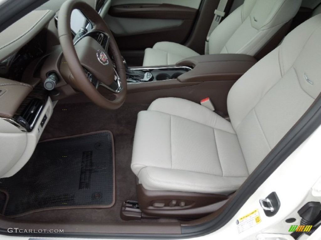 Light Platinum/Brownstone Accents Interior 2013 Cadillac ATS 2.0L Turbo Luxury Photo #73748646