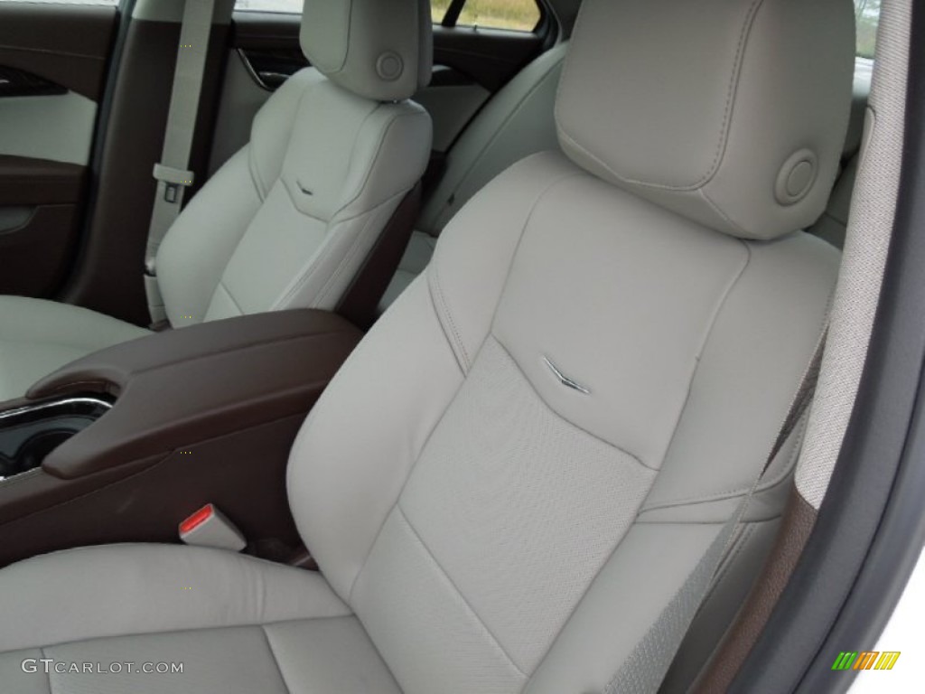 Light Platinum/Brownstone Accents Interior 2013 Cadillac ATS 2.0L Turbo Luxury Photo #73748665