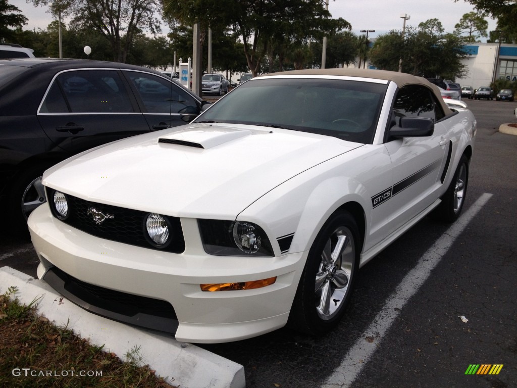 2008 Mustang GT/CS California Special Convertible - Performance White / Dark Charcoal/Medium Parchment photo #1