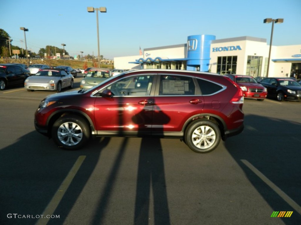 2013 CR-V EX-L AWD - Basque Red Pearl II / Gray photo #2