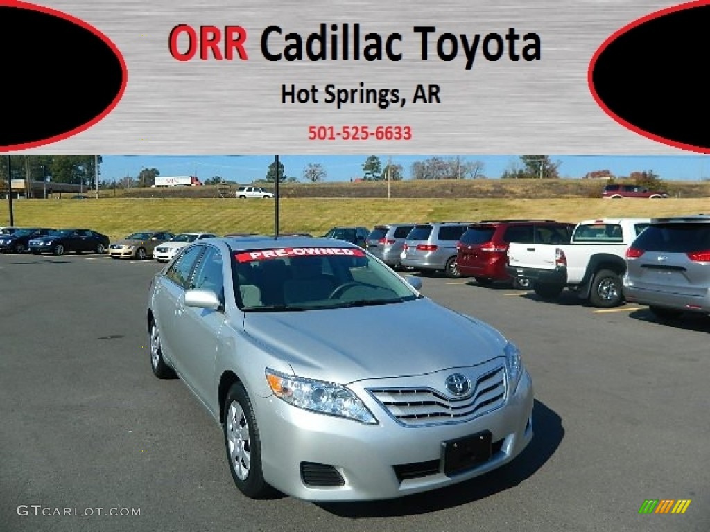 2010 Camry LE V6 - Classic Silver Metallic / Ash Gray photo #1