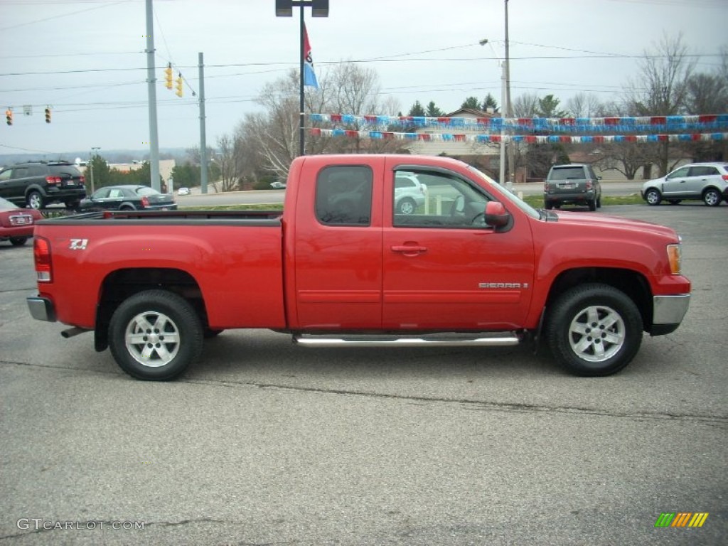 2008 Sierra 1500 SLT Extended Cab 4x4 - Fire Red / Ebony photo #15