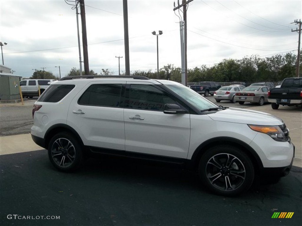 2013 Explorer Sport 4WD - White Platinum Tri-Coat / Charcoal Black/Sienna photo #10