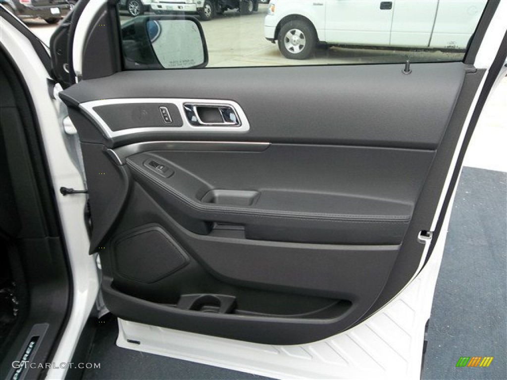 2013 Ford Explorer Sport 4WD Charcoal Black/Sienna Door Panel Photo #73755764