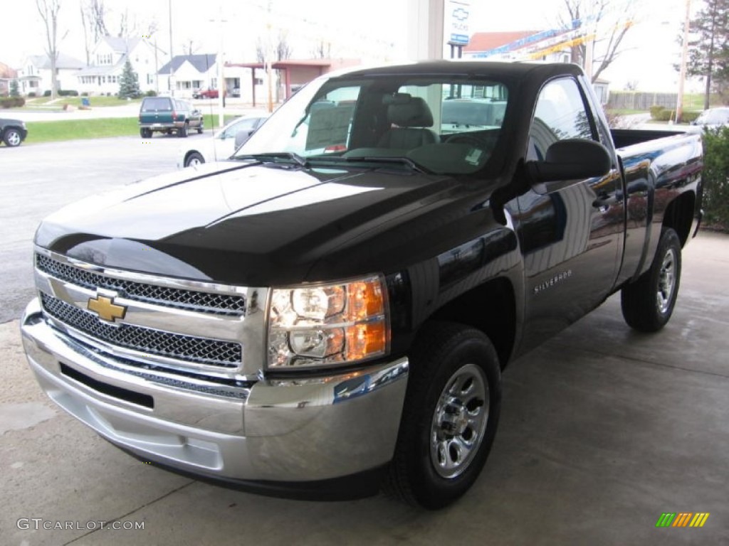 2013 Silverado 1500 LS Regular Cab - Black / Dark Titanium photo #6