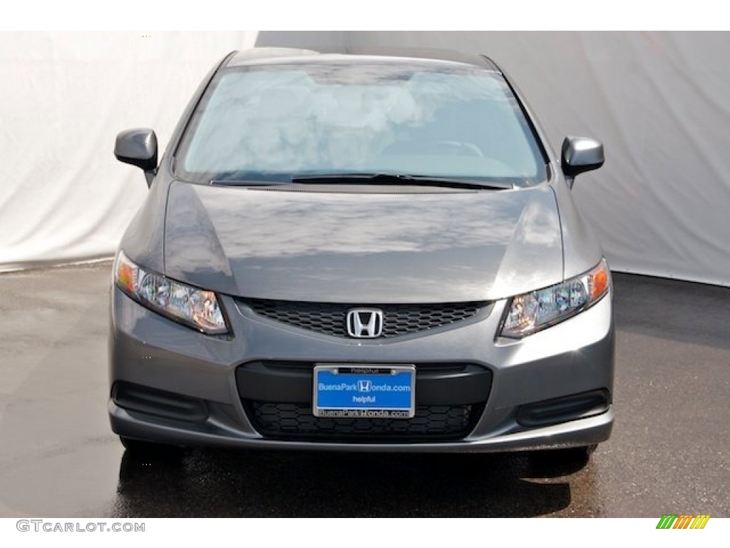 2012 Civic LX Coupe - Polished Metal Metallic / Gray photo #2