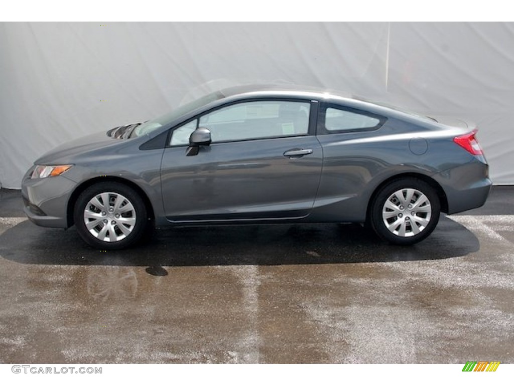 2012 Civic LX Coupe - Polished Metal Metallic / Gray photo #4